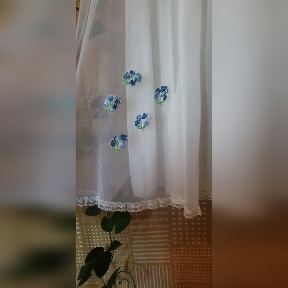 Rare 1950s Harvey Woods Nylon nightgown 2 pcs set - Picture 9 of 15